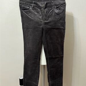 LOFT Charcoal Straight Leg Dark Grey Corduroy pants size 27/4